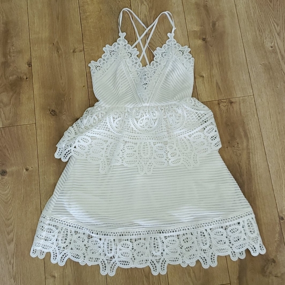 Self-Portrait Lace Panel Mini Dress US size 4 - Picture 1 of 8